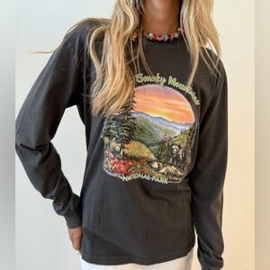 Smoky Mountains Graphic Long Sleeve Shirt